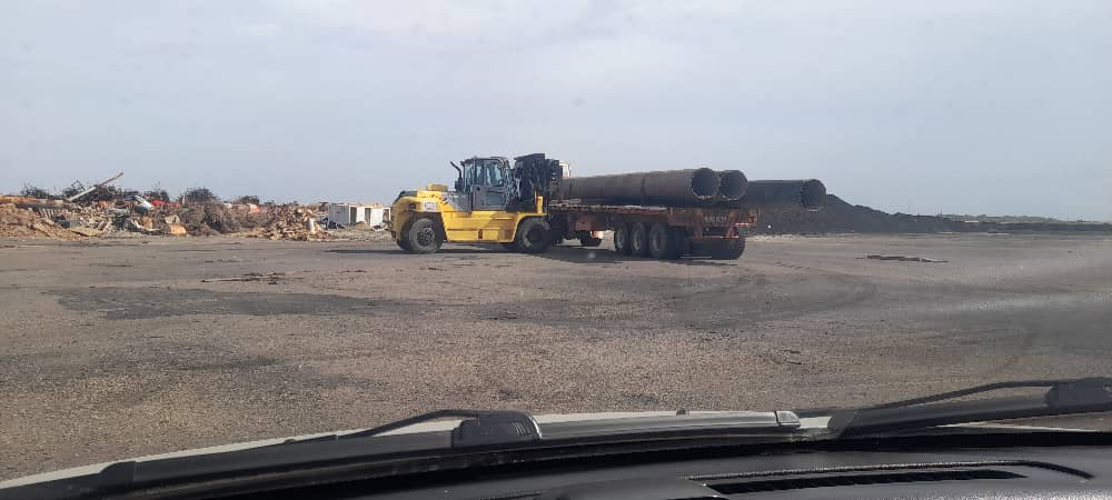 Transporte de tubería a sitio